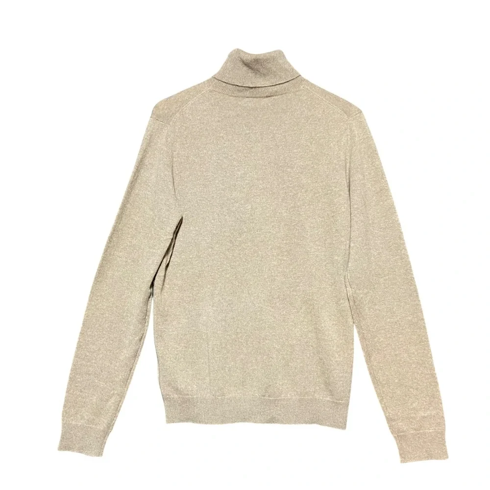 Marc Anthony Mens Pure Cashmere Turtleneck Sweater Latte Beige NWT Large Luxury